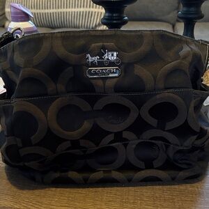 Coach Black and Brown Signature Bag
